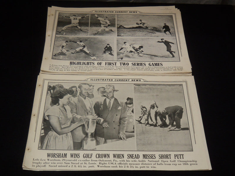 1947-1948 ILLUSTRATED CURRENT NEWS SPORTS PHOTOS - 29 PIECES - #201