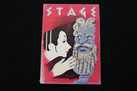 1937 OCTOBER STAGE MAGAZINE - LYNN FONTANNE & ALFRED LUNT COVER - E 10034