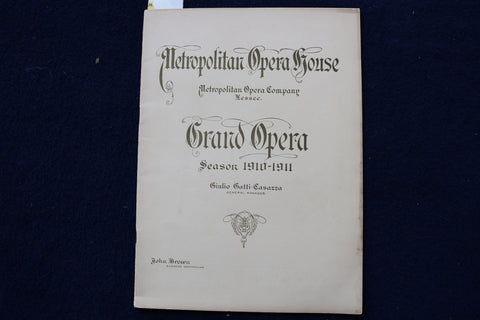 1910 DEC 10 METROPOLITAN OPERA HOUSE - FAUST PROGRAM - FARRAR-PODESTI - K 1609