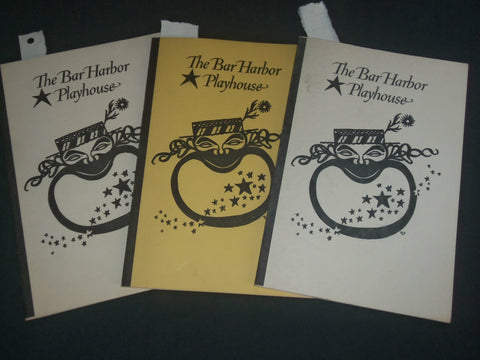 1947 THE BAR HARBOR PLAYBOYHOUSE PROGRAM LOT OF 3 - EDWARD HORTON - J 3970