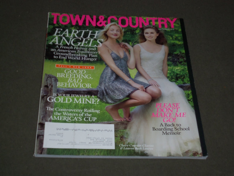 2013 SEPTEMBER TOWN & COUNTRY MAGAZINE-CLAIRE CLARINS, LAUREN BUSH COVER-SP 2726