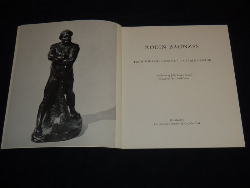1969 RODIN BRONZES B. GERALD CANTOR ART COLLECTION CATALOGUE - J 8164