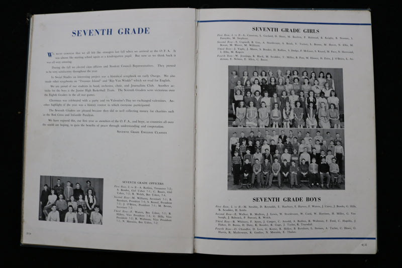 1946 TOM TOM OWEGO FREE ACADEMY YEARBOOK - OWEGO NEW YORK - HARDCOVER - YB 3482