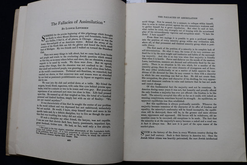 1925 OCTOBER THE MENORAH JOURNAL - H. GEN-SHAHAR - K 1605