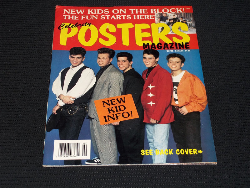 CELEBRITY POSTERS MAGAZINE - NEW KIDS ON THE BLOCK FRONT COVER - E 14386