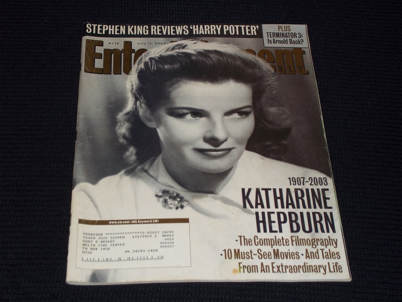 2003 JULY 11 ENTERTAINMENT WEEKLY MAGAZINE - KATHERINE HEPBURN COVER - E 12344