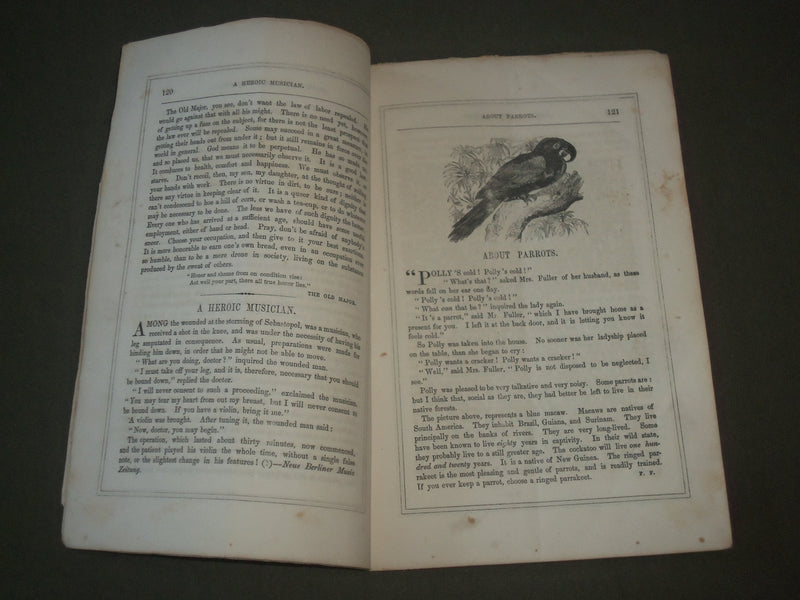 1856 MARCH & APRIL FORRESTER'S BOYS & GIRLS' MAGAZINE LOT OF 2 ISSUES - J 2712
