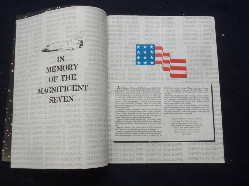 1986 MEMORIAL TO THE SPACE SHUTTLE - HEROES OF THE HEAVENS MAGAZINE - ST 1952D