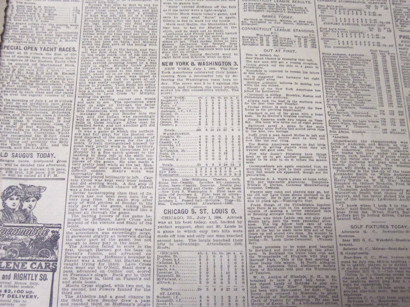 1904 JULY 2 THE BOSTON HERALD - YALE OARSMEN EASILY BEAT HARVARD - BH 46