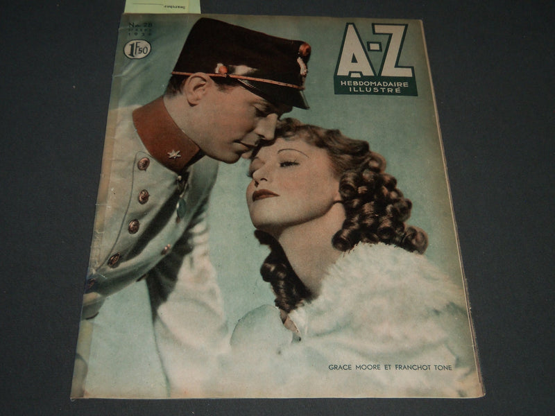 1936 SEPT 27 A-Z HEBDOMADAIRE ILLUSTRE MAGAZINE - GRACE MOORE & TONE - ST 5177