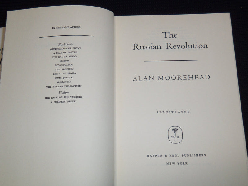 1958 THE RUSSIAN REVOLUTION HARDCOVER BOOK BY ALAN MOOREHEAD - KD 7833
