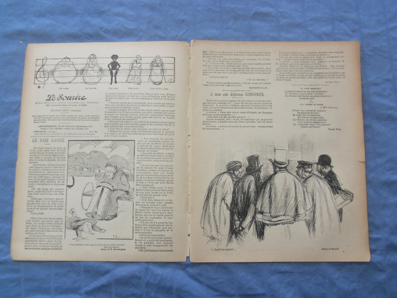 1901 NOV 2 LE SOURIRE MAGAZINE - ILLUSTRATED COMEDY - FRENCH TEXT - SP 4864S