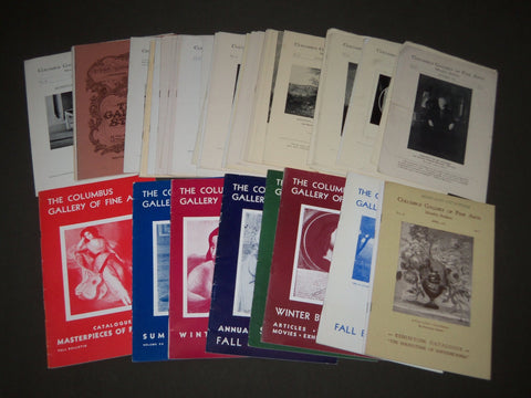 1940-1950 COLUMBUS GALLERY OF FINE ARTS MONTHLY BULLETINS LOT OF 58 - O 2674