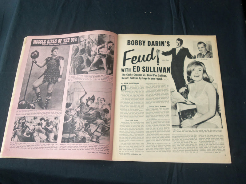 1963 NOVEMBER THE NATIONAL POLICE GAZETTE MAGAZINE - ANTHONY QUINN AFFAIR-B 5722