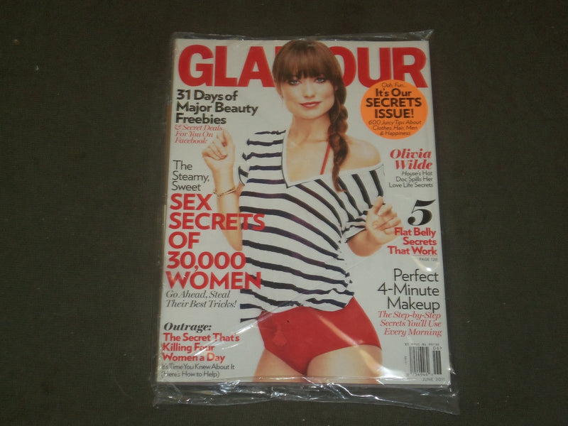 2011 JUNE GLAMOUR MAGAZINE - OLIVIA WILDE COVER - B 3202