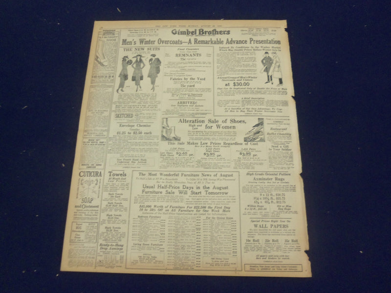 1918 AUGUST 25 NEW YORK TIMES-HAIG CAPTURES BARY, HAS 16,000 PRISIONERS- NT 9201