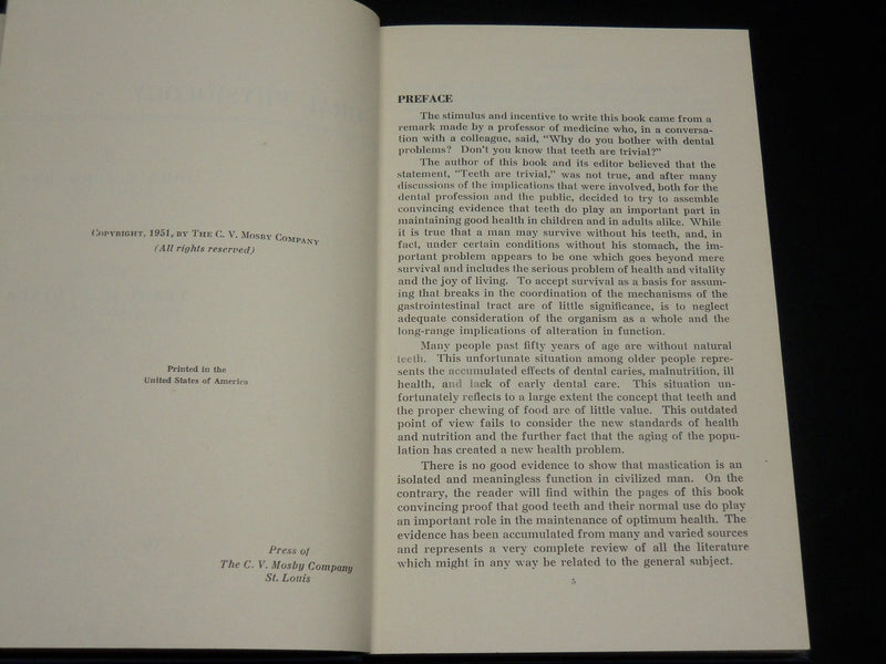 1951 ORAL PHYSIOLOGY HARDCOVER BOOK BY O'ROURKE & MINER - KD 2764F