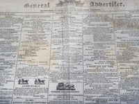 1813 APRIL 3 GENERAL ADVERTISER NEWSPAPER - PHILADELPHIA - NP 3980