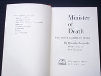 1960 MINISTER OF DEATH ADOLF EICHMANN STORY HARDCOVER BOOK - KD 7576