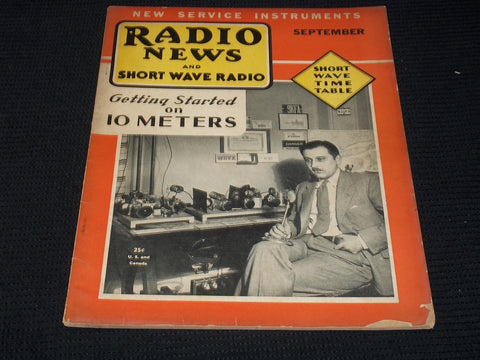 1936 SEPTEMBER RADIO NEWS & SHORT WAVE RADIO MAGAZINE - 10 METERS - E 4824