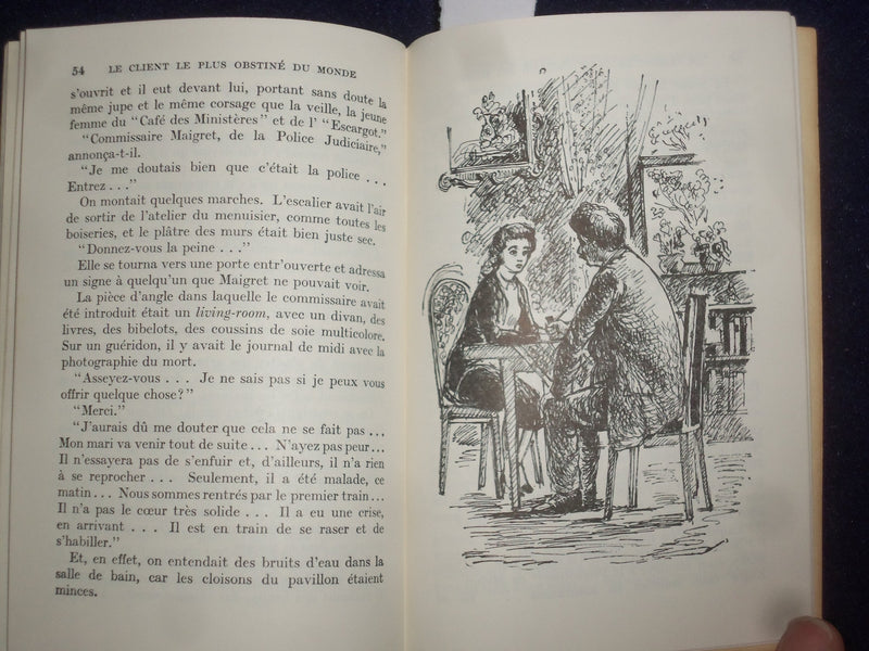 1965 LE CLIENT LE PLUS OBSTINE DU MONDE BY GEORGES SIMENON - FRENCH TEXT- J 9492