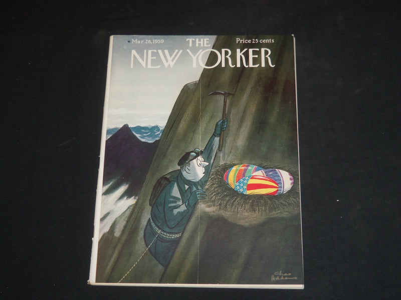 1959 MARCH 28 THE NEW YORKER MAGAZINE - ILLUSTRATED COVER - NY 1057