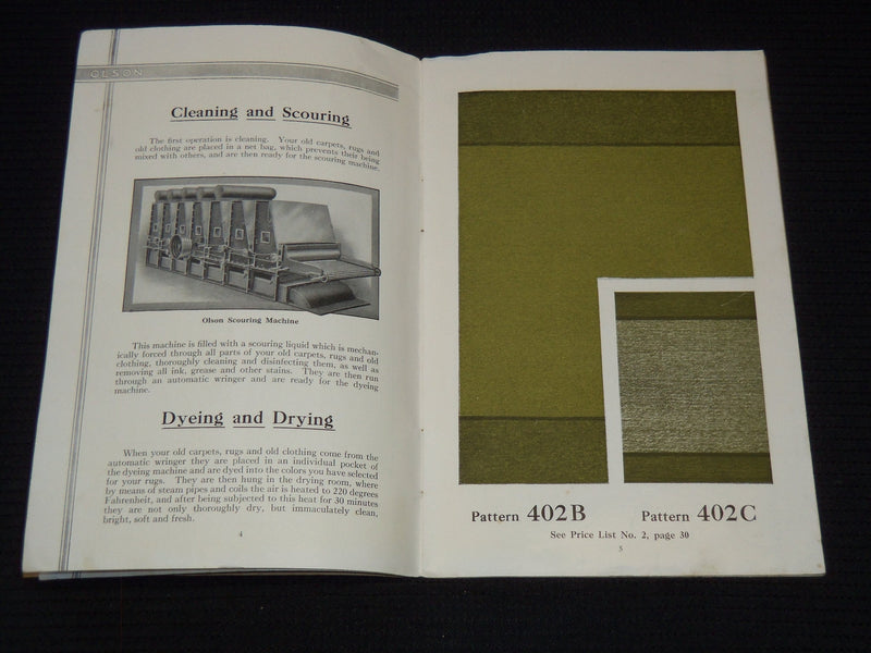 1920'S OLSON RUG COMPANY YOUR NEW VELVETY RUG CATALOG - CHICAGO - J 7557