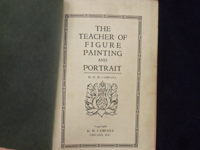 1900'S THE TEACHER OF FIGURE PAINTING BY D. M. CAMPANA - J 8456