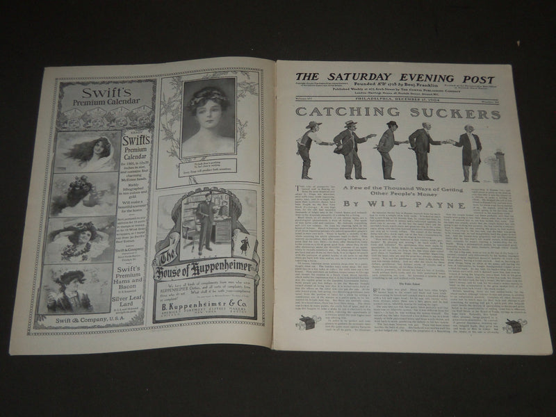 1904 DECEMBER 17 THE SATURDAY EVENING POST MAGAZINE - ILLUSTRATED COVER - SP 514