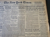 1936 JANUARY 10 NEW YORK TIMES - DEMOCRATS SET CONVENTION FOR JUNE 23 - NT 6349