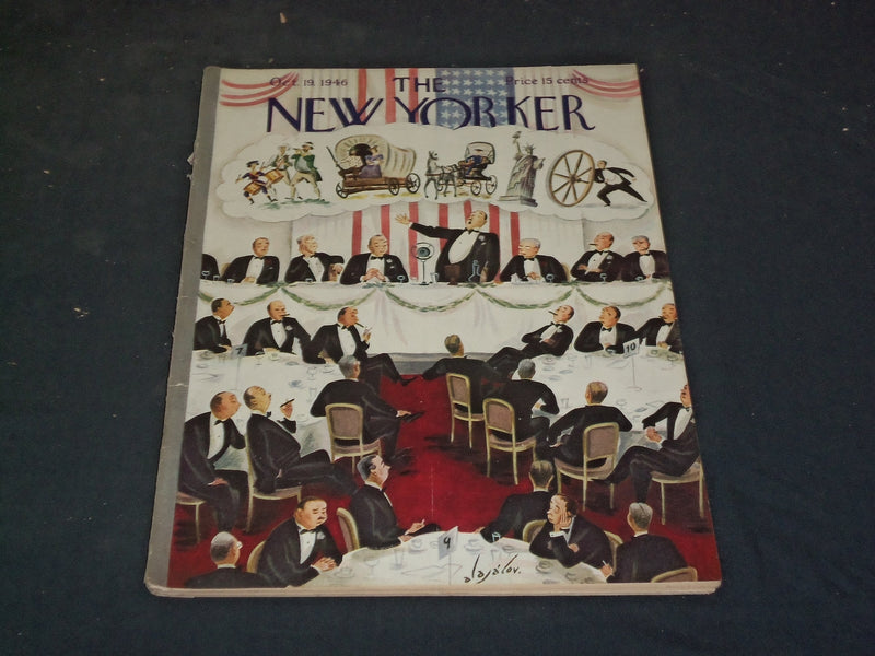 1946 OCTOBER 19 THE NEW YORKER MAGAZINE - ILLUSTRATED COVER - NY 185