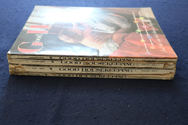 1956 GOOD HOUSEKEEPING MAGAZINE - LOT OF 4 - O 3604