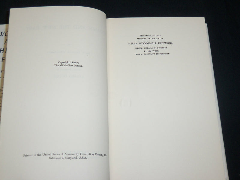 1960 WOMEN AND THE NEW EAST BOOK BY RUTH FRANCES WOODSMALL - KD 2764D