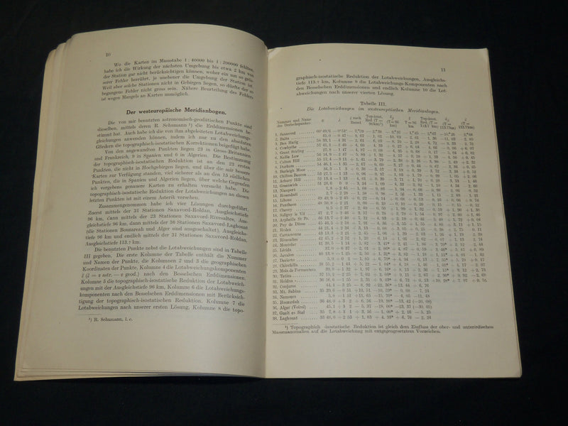 1926 DIE ERDDIMENSIONEN NACH DEN EUROPAISCHEN BOOK BY W. HEISKANEN - J 5898