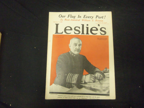 1920 OCTOBER 9 LESLIE'S WEEKLY MAGAZINE - REAR-ADMIRAL WILLIAM BENSON - ST 2304