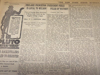 1916 NOVEMBER 5 NEW YORK TIMES - WILSON FEELS PULSE OF VICTORY - NT 7684
