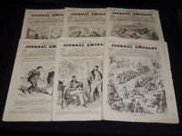 1857-1858 JOURNAL AMUSANT ILLUSTRE FRENCH MAGAZINE LOT OF 36 - FASHION - O 3197M