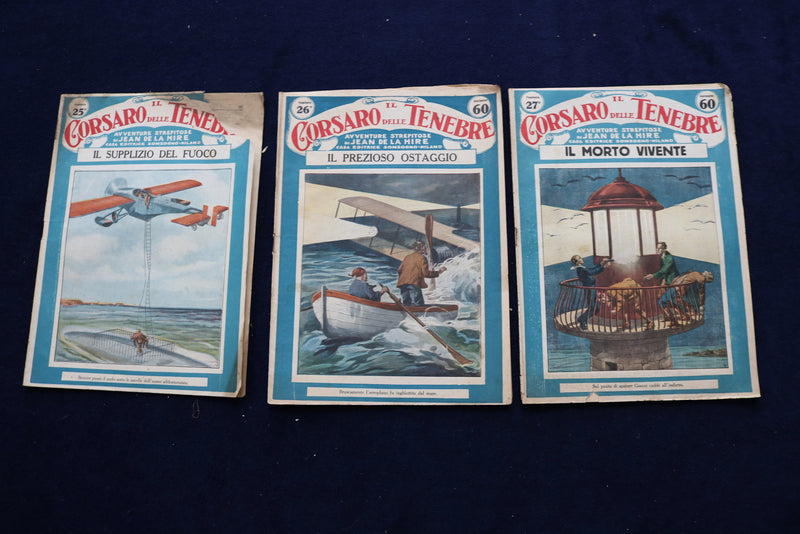 1920'S IL CORSARO DELLE TENEBRE MAGAZINES - LOT OF 39 OF 40 - ITALIAN - O 3546