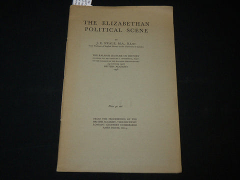 1948 THE ELIZABETHAN POLITICAL SCENE SOFTCOVER BOOK BY J. E. NEALE - J 6530