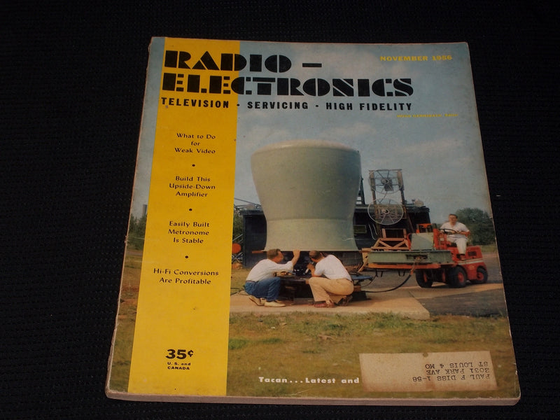 1956 NOVEMBER RADIO ELECTRONICS MAGAZINE - TACAN COVER - E 7138