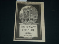 1917 NOV 26-DEC THE FENWAY THEATRE PROGRAM & TICKET - BOSTON - J 4081