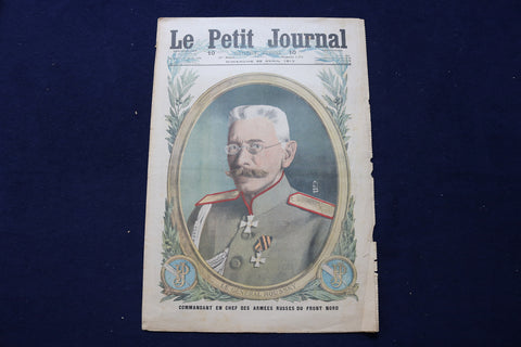 1917 APR 22 LE PETIT JOURNAL SUPPLEMENT ILLUSTRE MAGAZINE -GEN. ROUSSKY- NP 8806