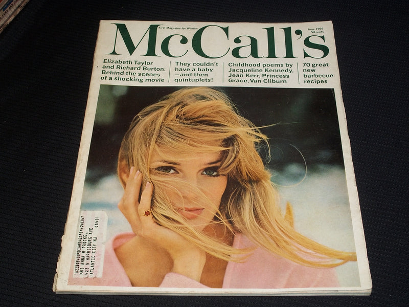 1966 JUNE MCCALL'S MAGAZINE - DEBORAH DIXON NICE FRONT COVER & ADS - E 4490
