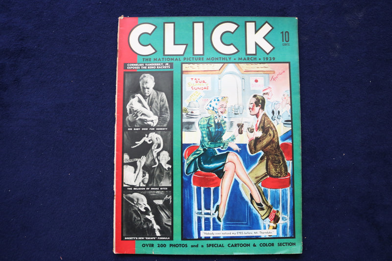 1939 MARCH CLICK MAGAZINE - A NICE ILLUSTRATED COVER - E 23442