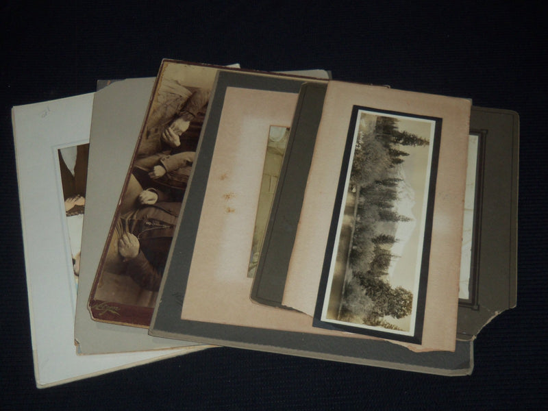ASSORTED LOT OF MOUNTED PHOTOS - 9 PIECES - #190