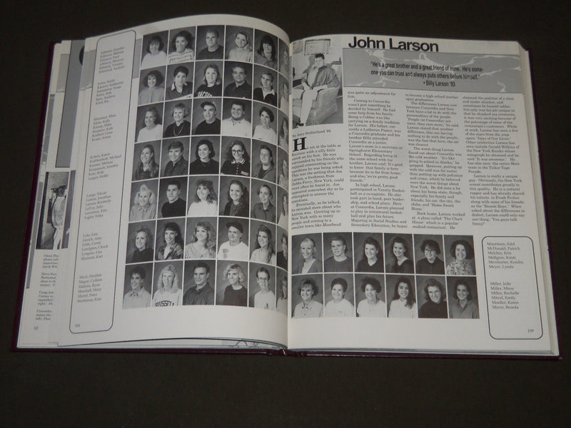 1992 CENTENNIAL COBBER CONCORDIA COLLEGE YEARBOOK - MOORHEAD MN - YB 1082