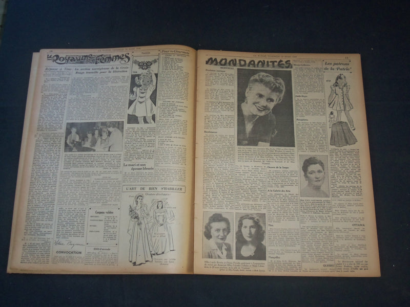 1944 MAR 24 LA PATRIE NEWSPAPER-FRENCH-INVASION IMMINENTE, SAYS CHURCHILL-FR1675