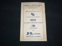 1920'S B-K BACILI-KIL DISINFECTANT SANITATION DIRECTIONS GUIDE - J 9168