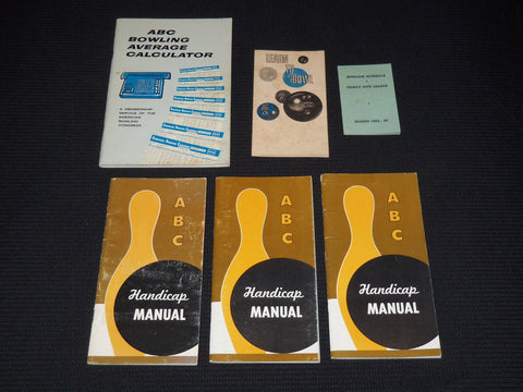 1953-1965 BOWLING MANUALS & SCHEDULES LOT OF 6 - O 3284