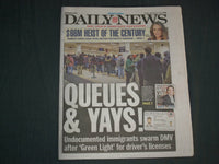 2019 DEC 17 NEW YORK DAILY NEWS NEWSPAPER - UNDOCUMENTED IMMIGRANTS SWARM DMV